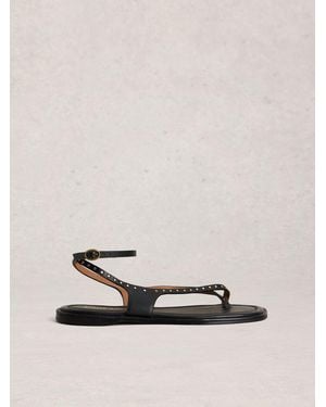 White Stuff Stuff Barely There Leather Flat Sandals - Natural