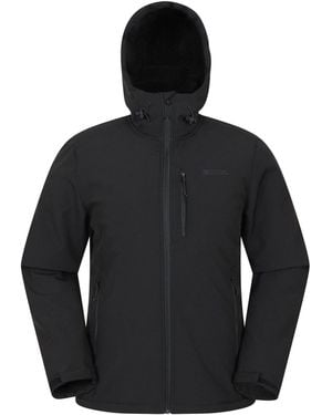 Mountain Warehouse Charleston Fur Lined Softshell Jacket - Black