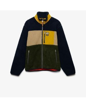 Superdry Color Block Vintage Retro Full Zip Fleece - Black
