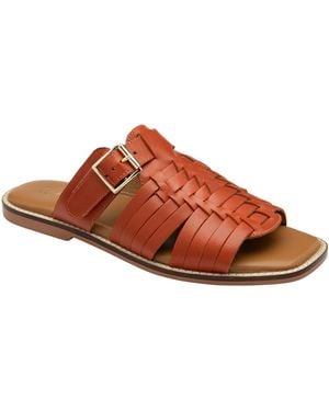 Ravel Leather Mule Sandals - Brown