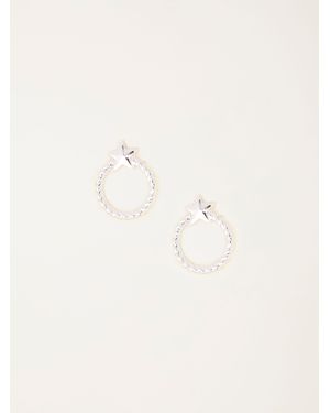 FatFace Fatface Star Circle Stud Earrings - Natural