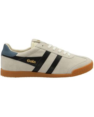Gola Elan Suede Lace-Up Trainers - White