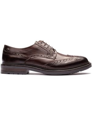 Base London Tanner Brogue Leather Shoes - Braun