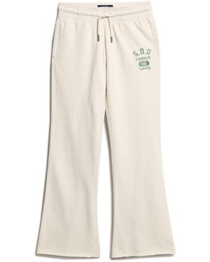 Superdry Athletic Essentials Low Rise Flare Sweatpants - Natural