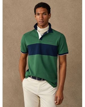 Hackett Heritage Number Panel Polo Shirt - Green