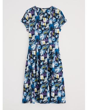 Seasalt Cornwall Secret Cove 3/4 Sleeve Midi Kleid - Blau
