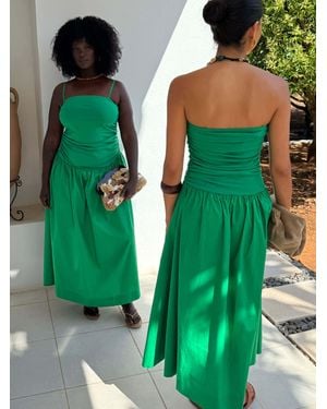 Never Fully Dressed Check Lola Dress - Green