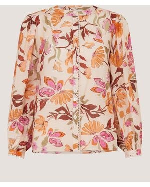 Monsoon Leila Floral Print Blouse - Pink