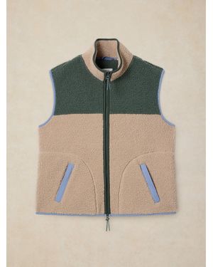 White Stuff Borg Zip Through Gilet - Green