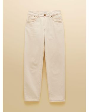 Joules Straight Fit Slim Straight Fit Mid Rise Jeans - Natural