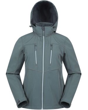 Mountain Warehouse Genesis Water Resistant Softshell Jacket - Blue