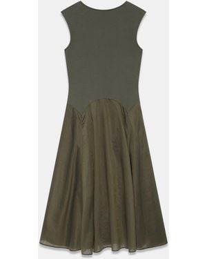 Mint Velvet Jersey Drop Waist Maxi Dress - Green