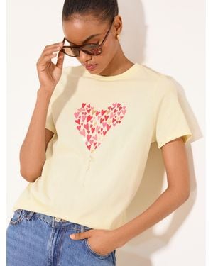 Lipsy Lemon Boyfriend Wear It With Love T-Shirt - Natural