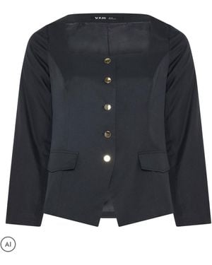 Yours Curve Sweetheart Neckline Blazer - Black
