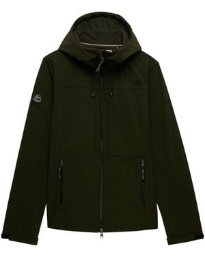 Superdry Dark Hooded Softshell Jacket - Green