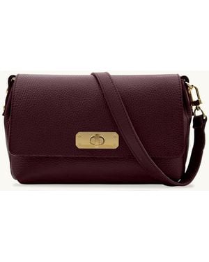 Apatchy Burgundy The Maisie Midi Leather Bag - Purple