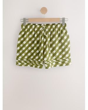 Next Tie Waist Shorts - Metallic
