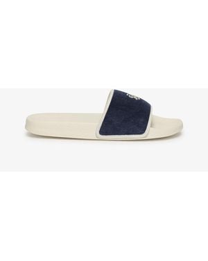 Superdry Towelling Pool Sliders - Blue