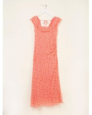 FatFace Fatface Sloane Scoop Neck Printed Dress - Pink