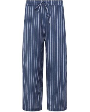 M Com M & Co Dobby Stripe Culottes - Blue