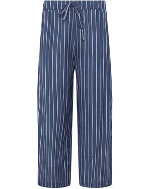 M Com M & Co Dobby Stripe Culottes - Blue