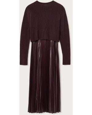 AllSaints Allsaints Spark Crew Neck Dress - Purple