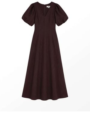Ro & Zo Puff Sleeve Cotton Dress - Blue