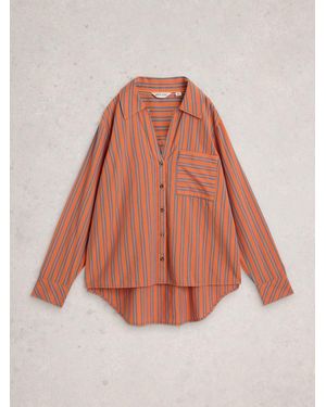 White Stuff Sadie Boyfriend Shirt - Orange