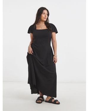 Simply Be Waist Detail Midi Dress - Black