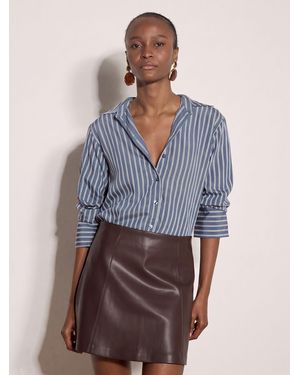 Apricot Oversized Stripe Shirt - Blau
