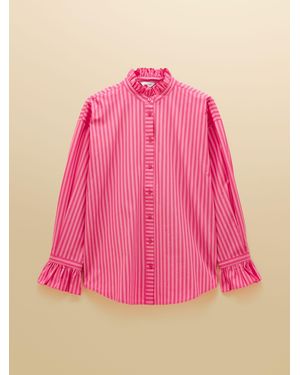 Joules Mae Stripe Relaxed Fit Shirt - Pink