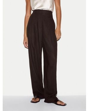 Jigsaw Linen Structured Pleat Pants - Black