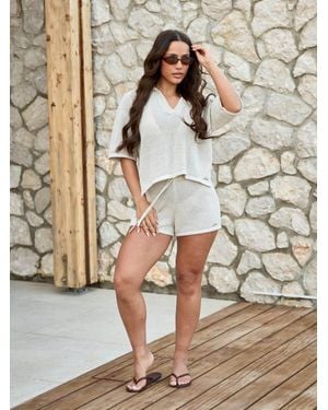 Gym King Crochet Shorts - Brown