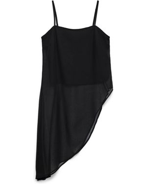 Vero Moda Asymmetrical Long Line Cami Top - Black