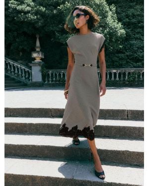 Friends Like These Lace Trim Short Sleeve Midi Dress - Green