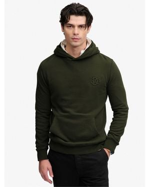 Superdry Logo Embossed Hoodie - Black