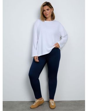 Live Unlimited Cotton Round Neck Top - White