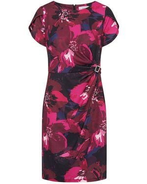 Gina Bacconi Roby Floral Print Dress - Purple