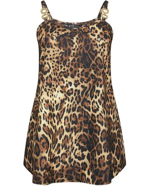 Yours Curve Limited Camisole-Oberteil Mit Doppeltem Metallbesatz - Braun