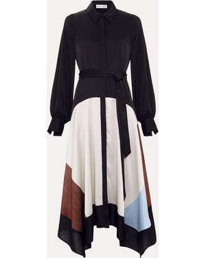 Phase Eight Satin Hanky Dress - Blue