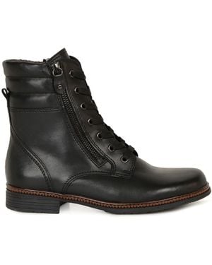 Gabor Notion Lace Up Ankle Boots - Black