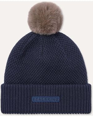 SealSkinz Earsham Waterproof Cold Weather Beanie - Blue