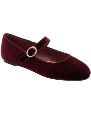 Ravel Velvet Flat Shoes - Red