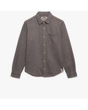 Superdry Twill Tweed Jersey Shirt - Gray