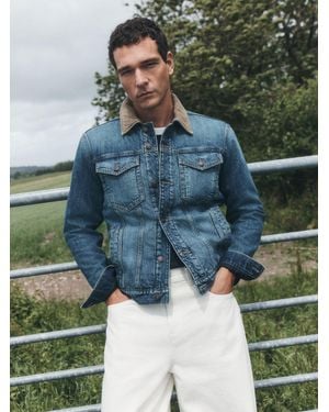 Next Denim Denim Borg Lined Jacket - Green