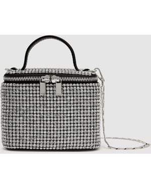 Reiss Nova Mini Crystal Vanity Crossbody Bag - Metallic