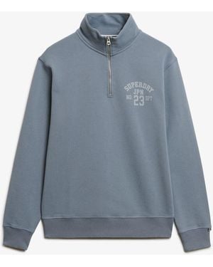 Superdry Athletic Essentials Half Zip Sweatshirt - Blue