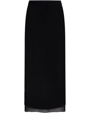 Calvin Klein Sheer Ankle Skirt - Black