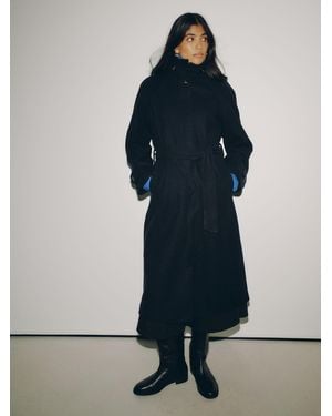 Next Belted Unlined Coat - Blue