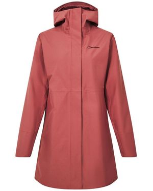 Berghaus Omeara Long Shell Waterproof Jacket - Red